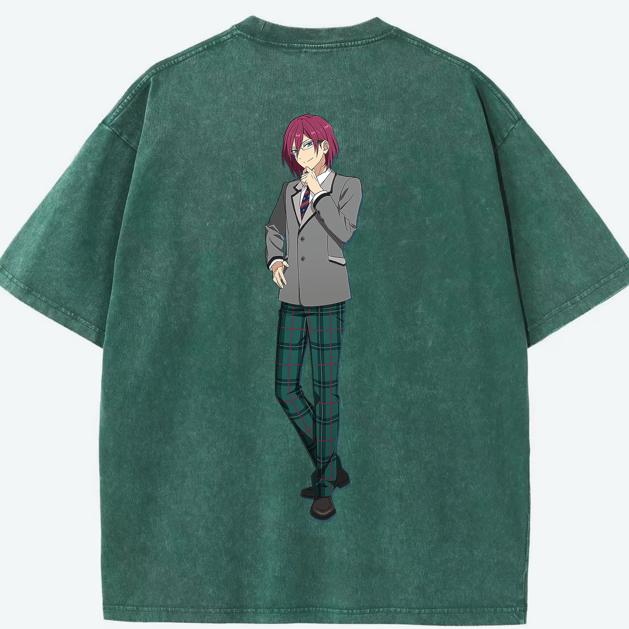 （画像用） あんさんぶるスターズ! Ensemble Stars 綿100% ヴィンテージ風 半袖Tシャツ（背面プリント）